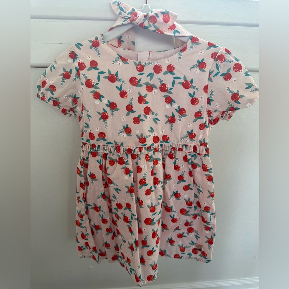 Darling Peach Print Dress